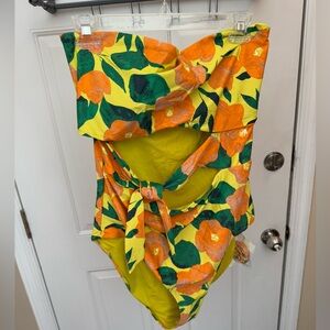 American Eagle Floral Cut Out One Piece